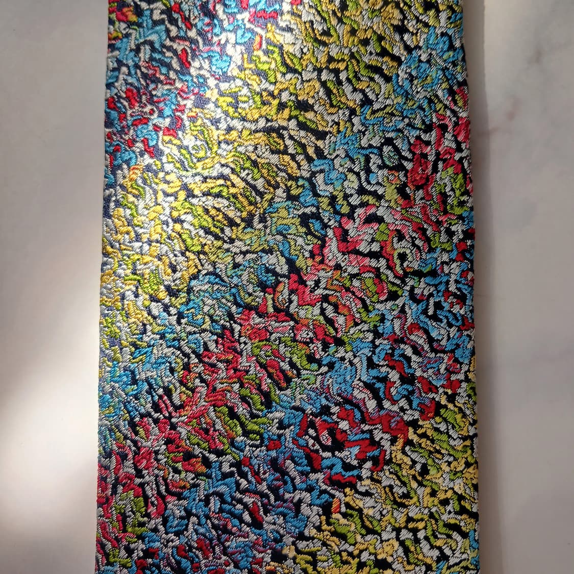 미쏘니 실크 멀티컬러 자카드 패턴 넥타이 9cm S~A+등급 E762 상품이미지5