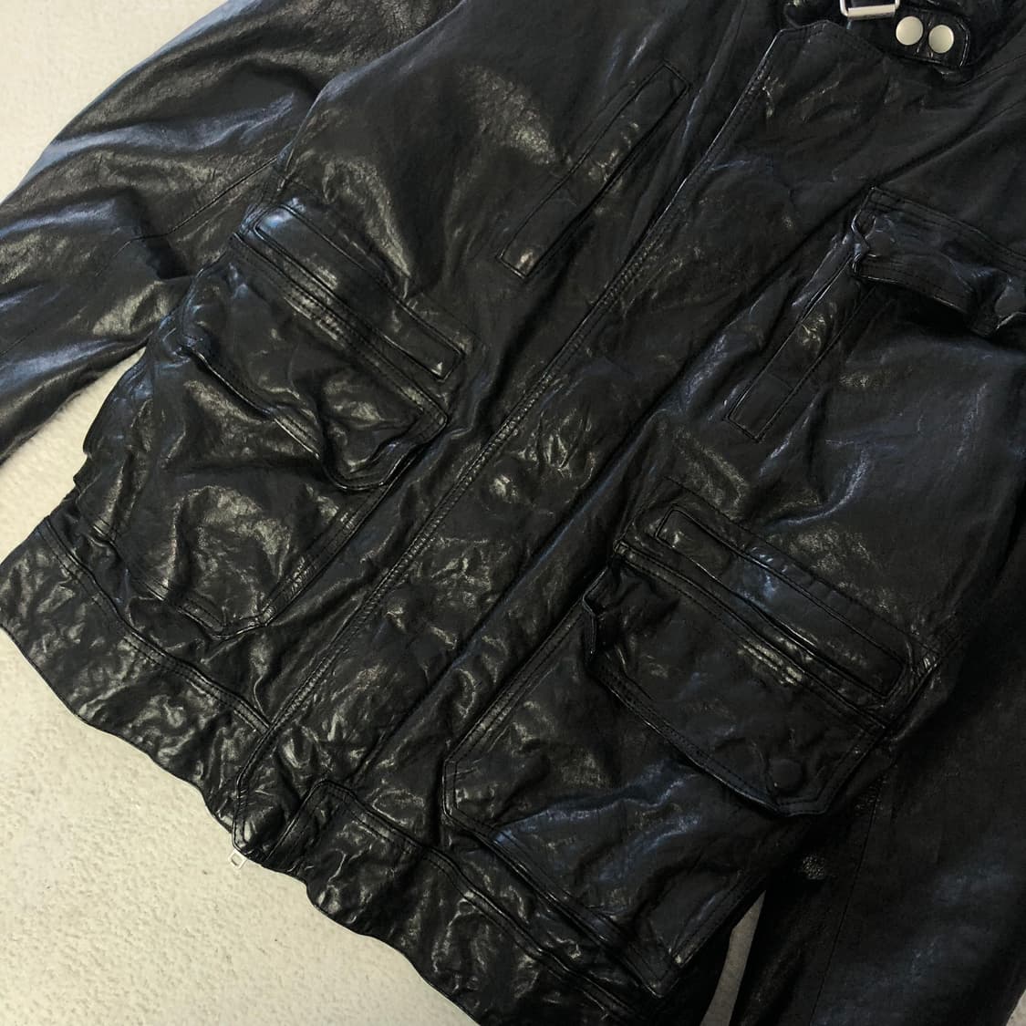 에디슬리먼맛 이태리 램스킨 레더자켓  상품이미지5