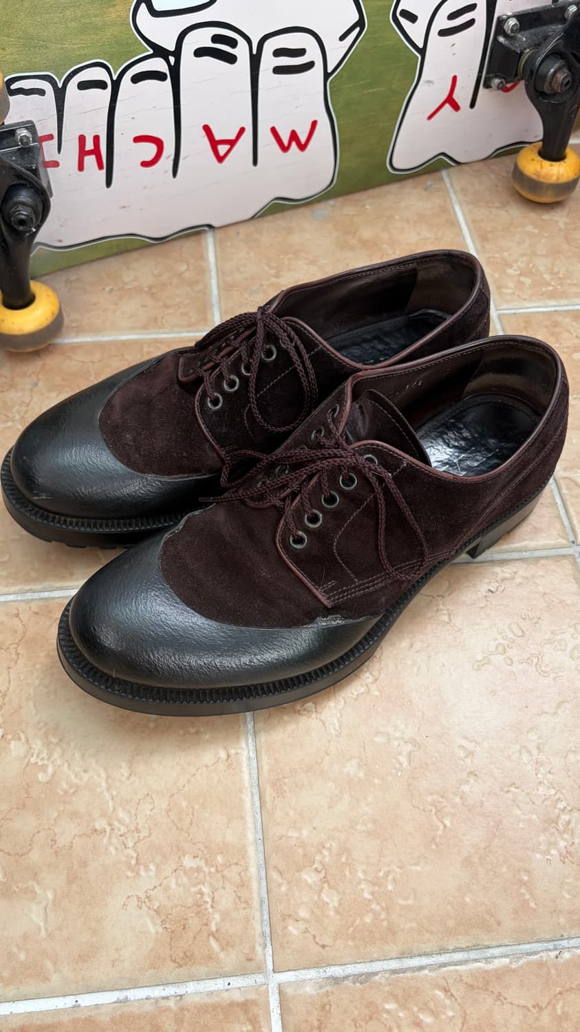 프라다 런웨이 피스 스웨이드 로퍼 US 9 프라다 스포츠 아메리칸컵 상품이미지2