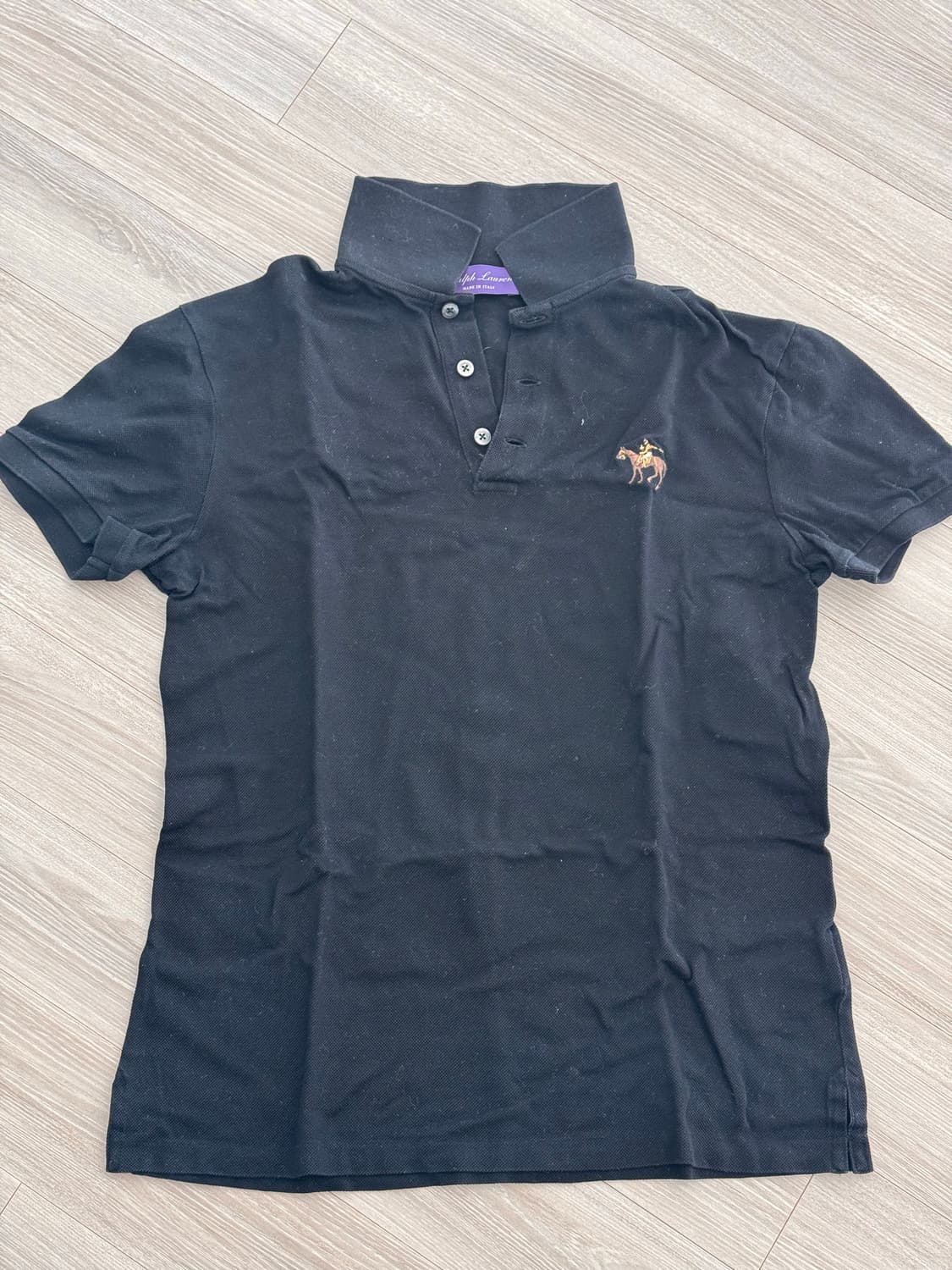 랄프로렌 퍼플라벨 블랙 폴로 셔츠 S 상품이미지1