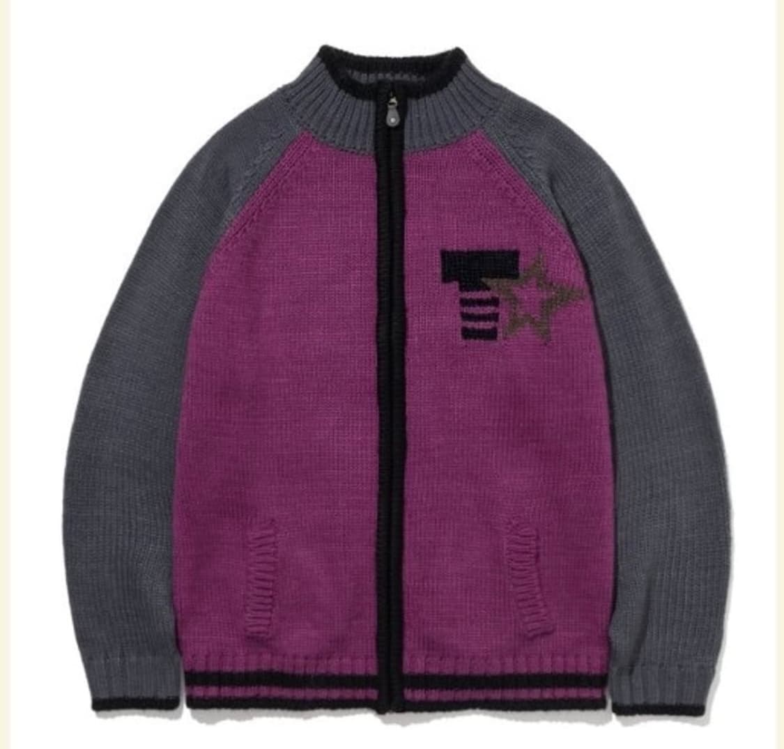 테켓 니트집업 L 상품이미지1