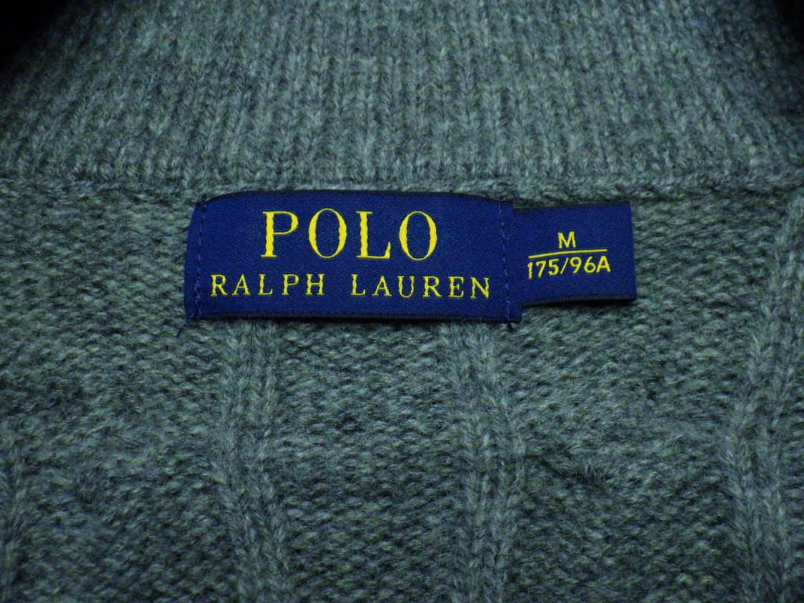 (M/95) 폴로랄프로렌 울 숄카라 꽈배기 니트 가디건 상품이미지7