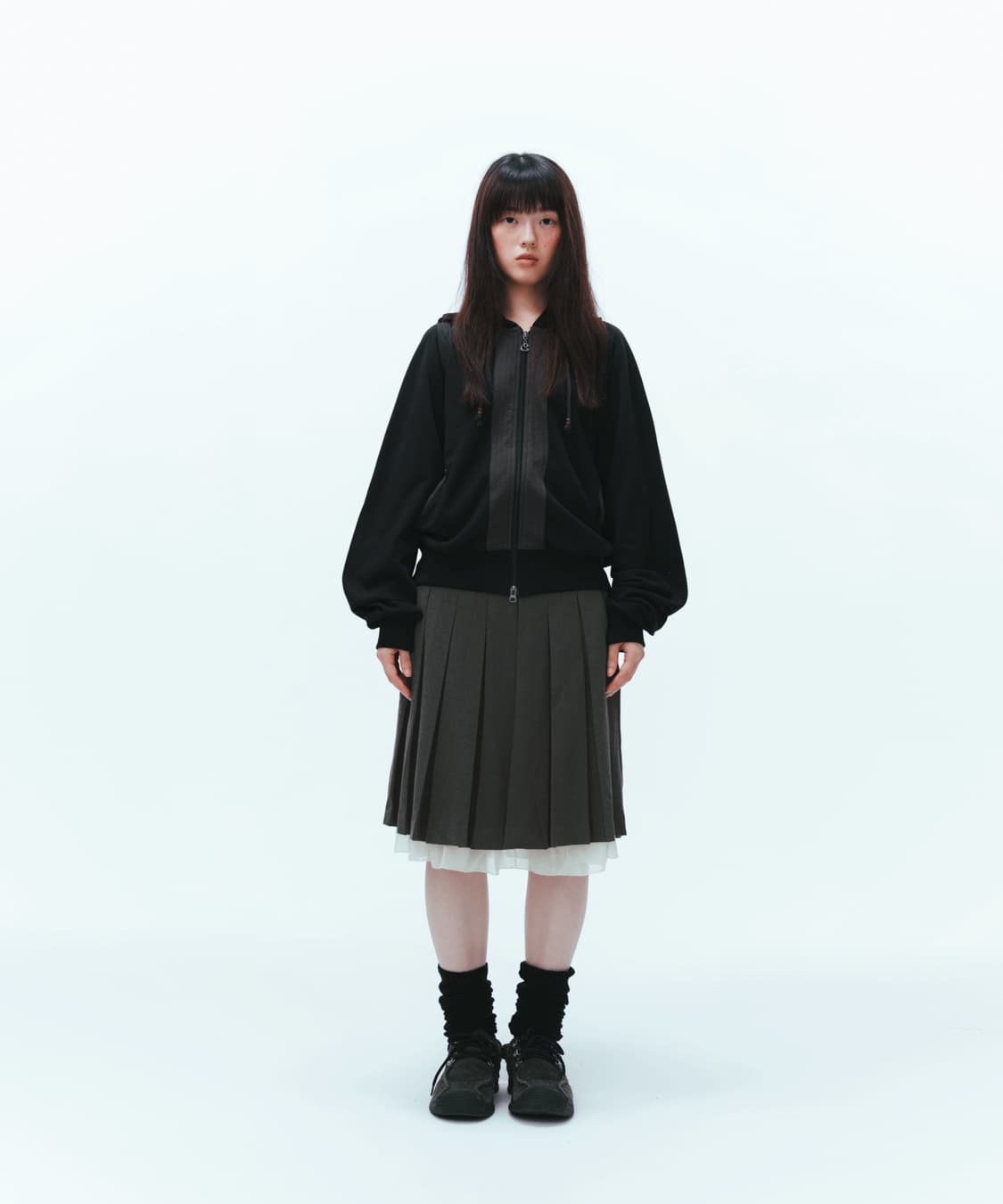 코이세이오 퍼커링 후드 집업 블랙 PUCKERING HOOD 상품이미지3