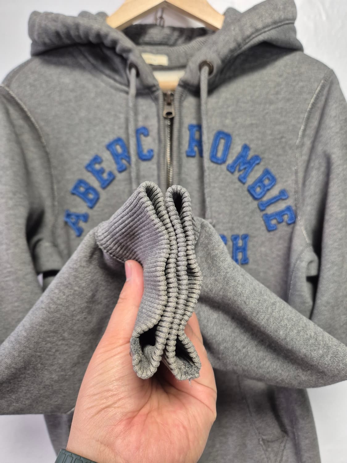 아베크롬비 Y2K 빈티지 후드집업 그레이 M사이즈(상태A급) 상품이미지3