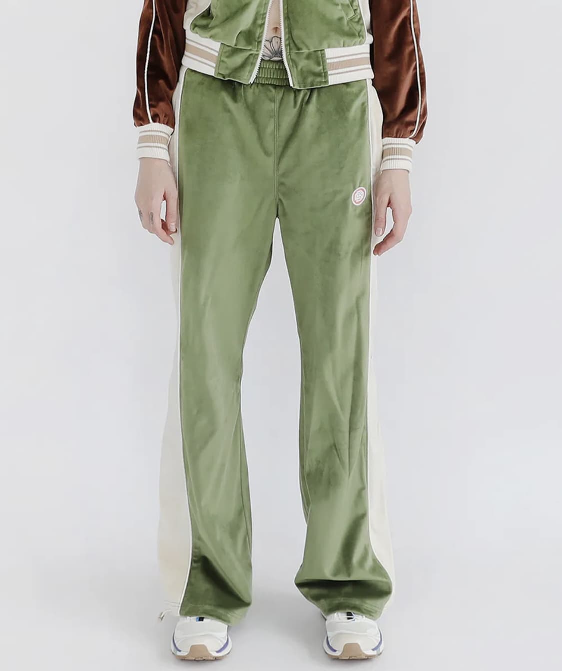 배드블러드 실크 벨벳 와이드 2 WAY 팬츠 - 맛챠 그린 상품이미지4