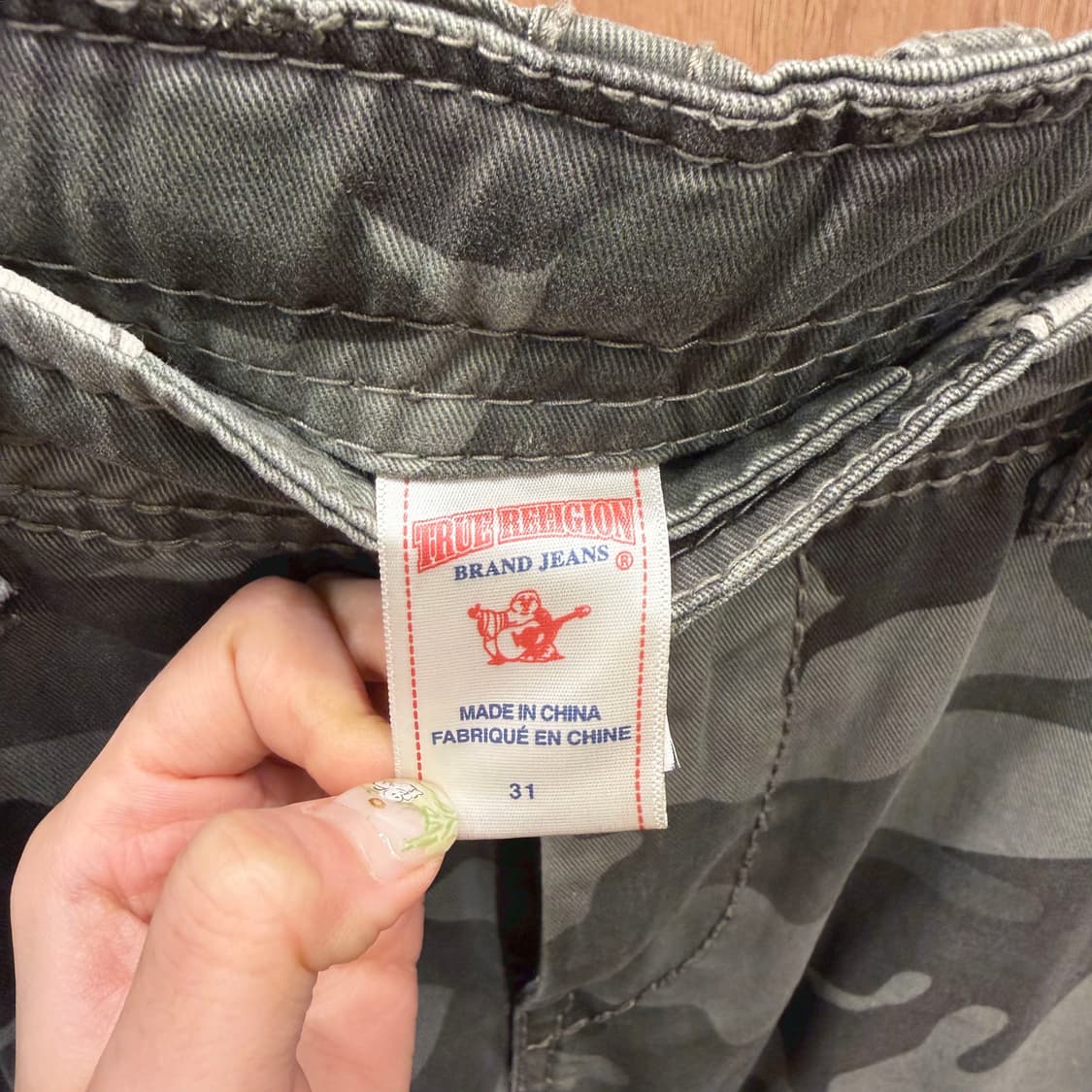 트루릴리젼 카고 팬츠 카모플라쥬 패턴 플랩 포켓 디테일 스트레이트핏 카키 상품이미지8