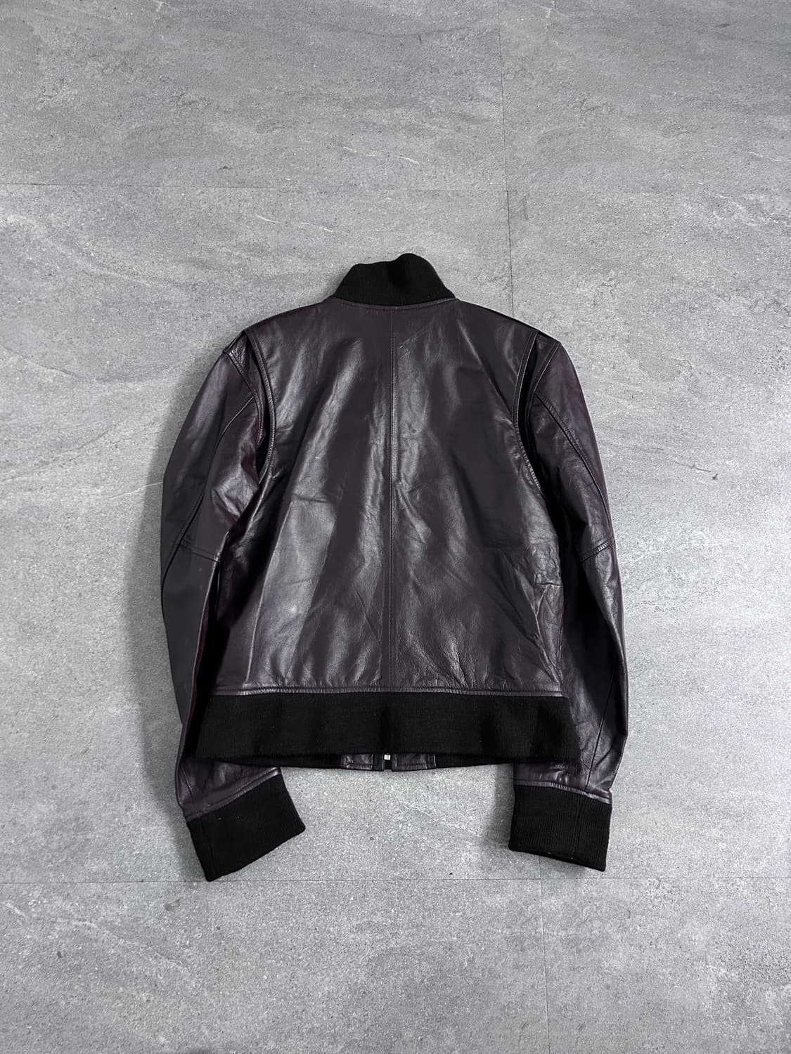 00’s JPN 버건디 고트스킨 봄버 자켓 상품이미지4