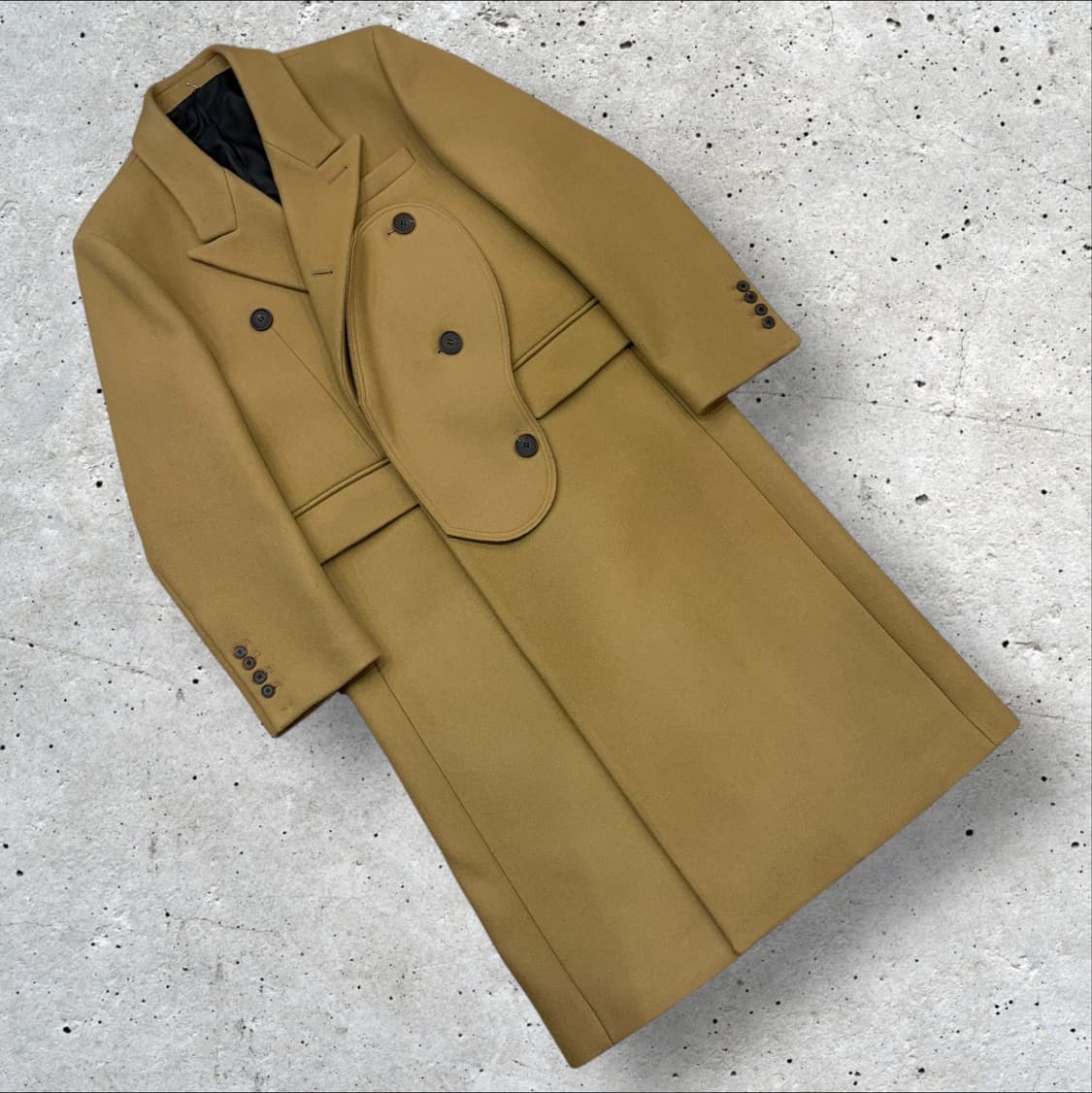 [M] STU 카멜 패치 더블 코트 새상품 C472 상품이미지1