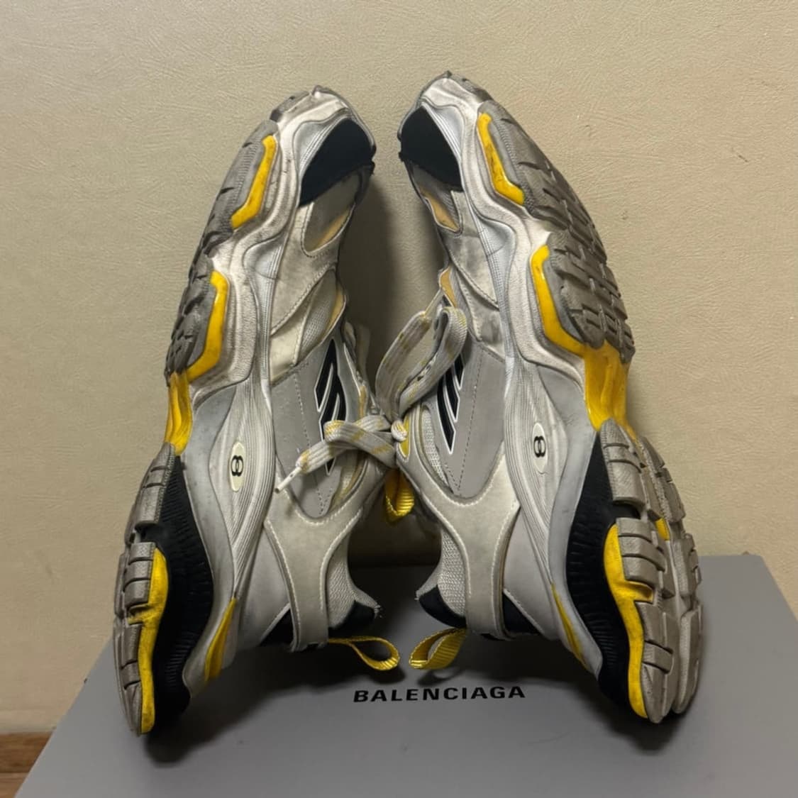 (44) 발렌시아가 카고 스니커즈 그레이 블랙 옐로우 상품이미지7