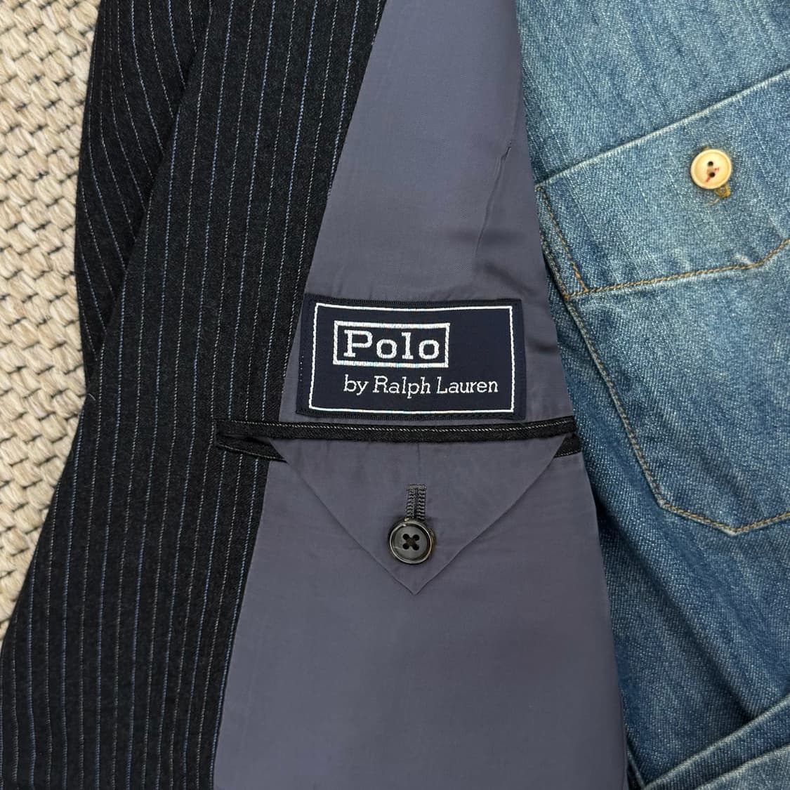 Polo by Ralph Lauren 네이비 스트라이프 테일러드 자켓 상품이미지7