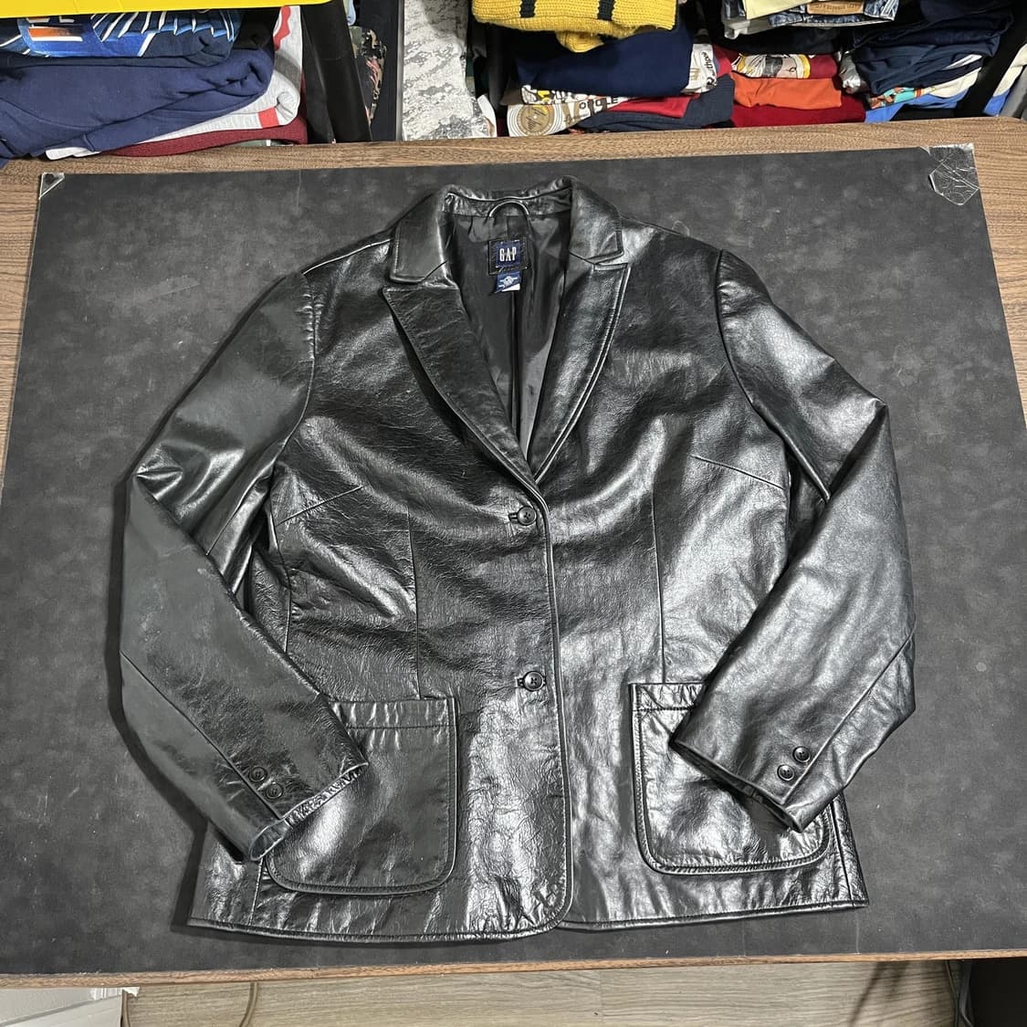 올드 갭 레더 블레이저 자켓 상품이미지1