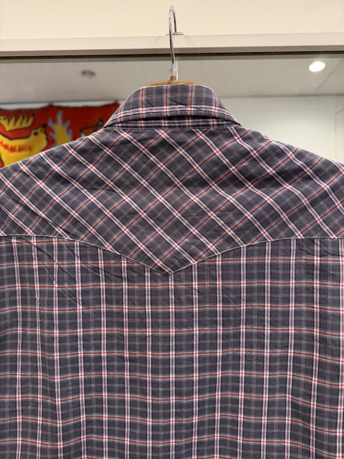 90s Wrangler 랭글러 웨스턴 체크 셔츠 상품이미지6