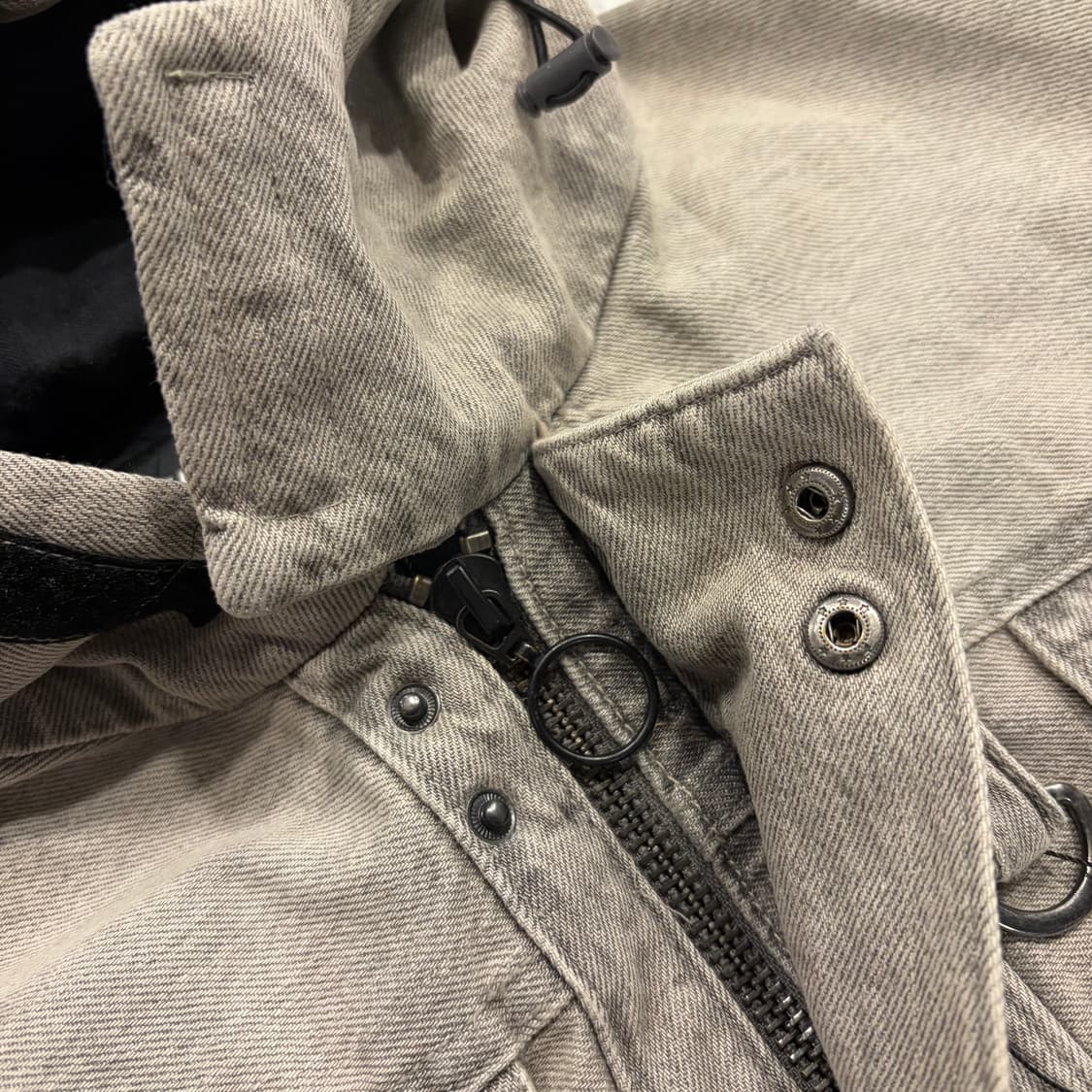 [M] 자라 데님 후드 포켓 자켓 그레이 새상품 B487 상품이미지5