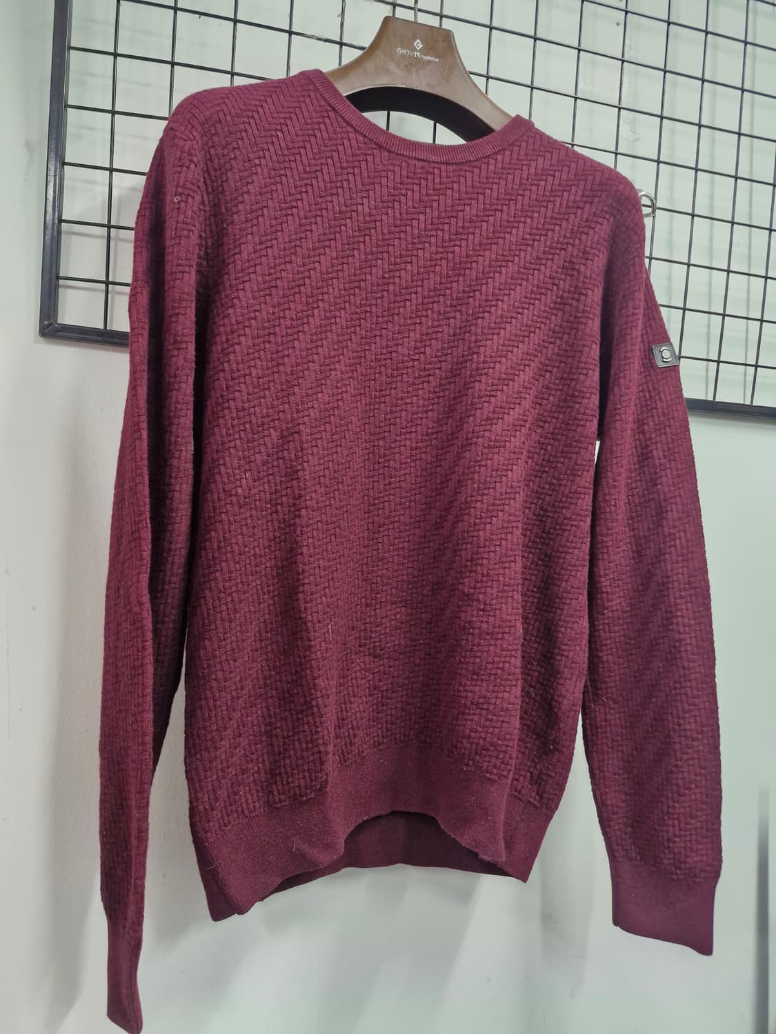 95M 와이드앵글 모 니트 스웨터 와인 상품이미지2