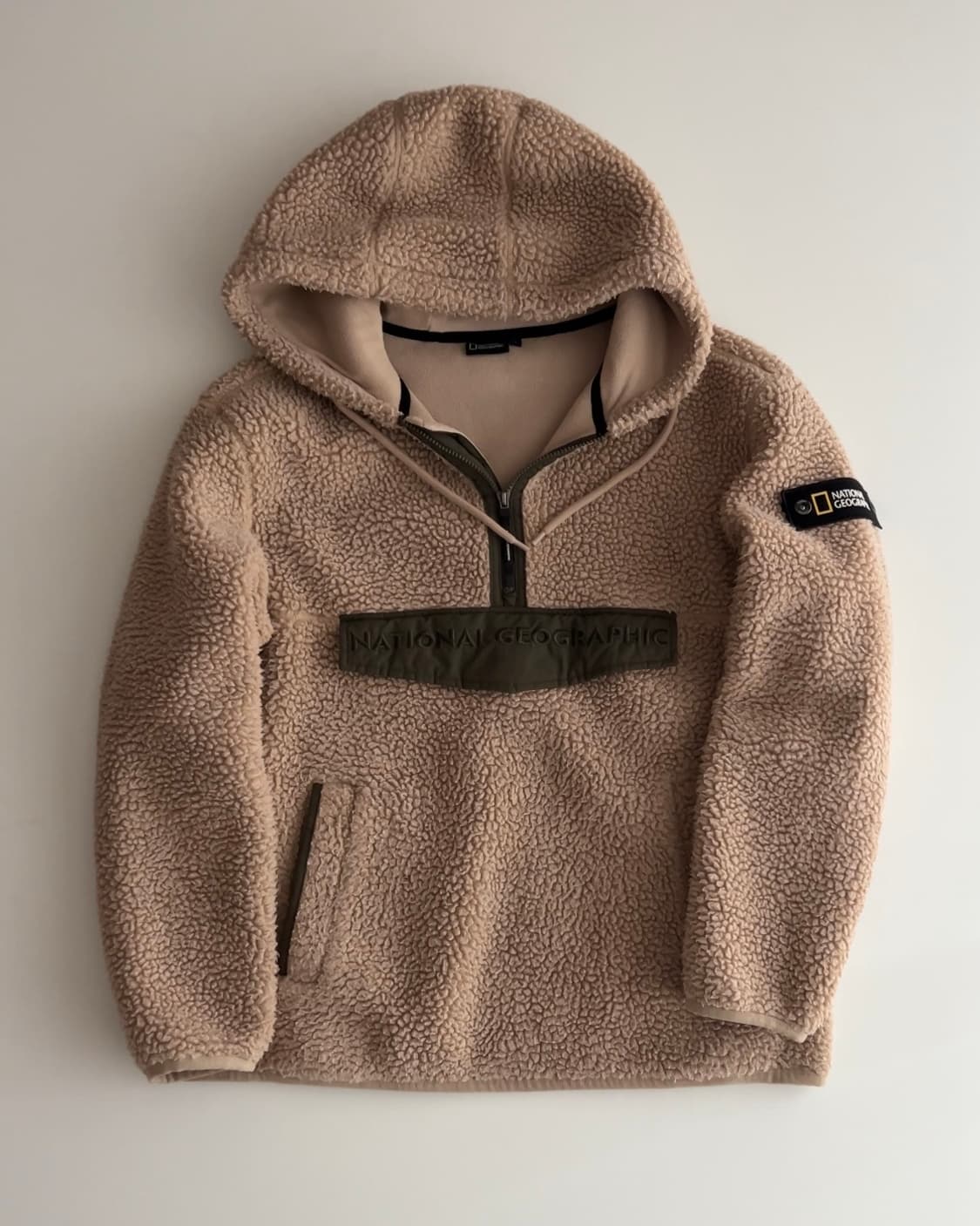 내셔널지오그래픽 플리스 후드 아노락 자켓 L 상품이미지1