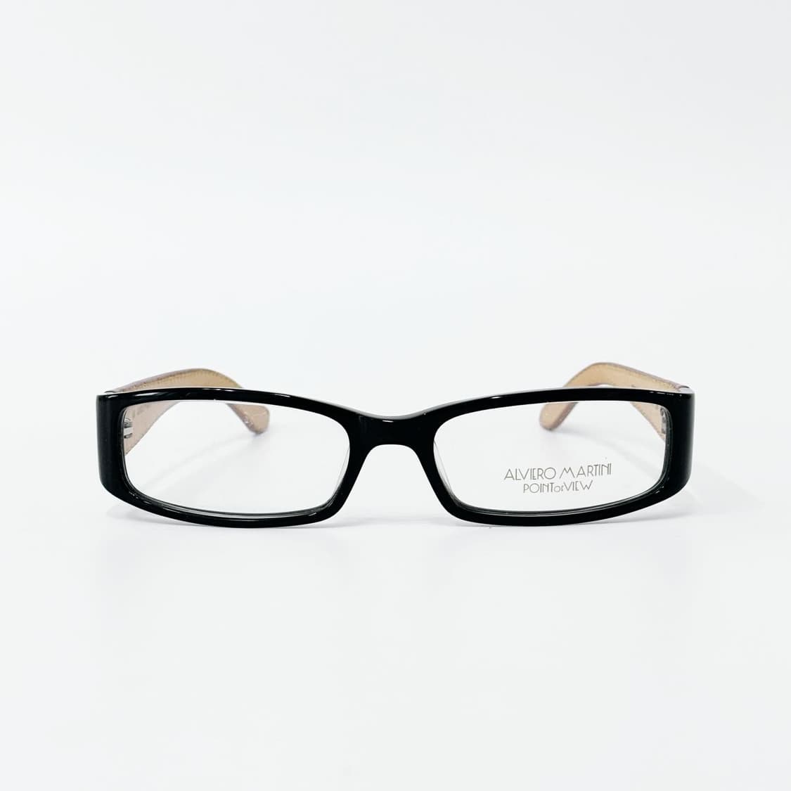 ALVIERO MARTINI 블랙 뿔테 데드스탁 빈티지안경 상품이미지2