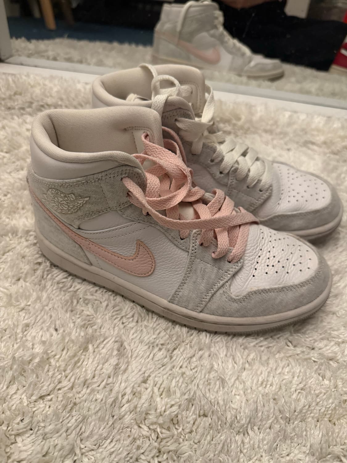 조던 1 미드 화이트 핑크 상품이미지1