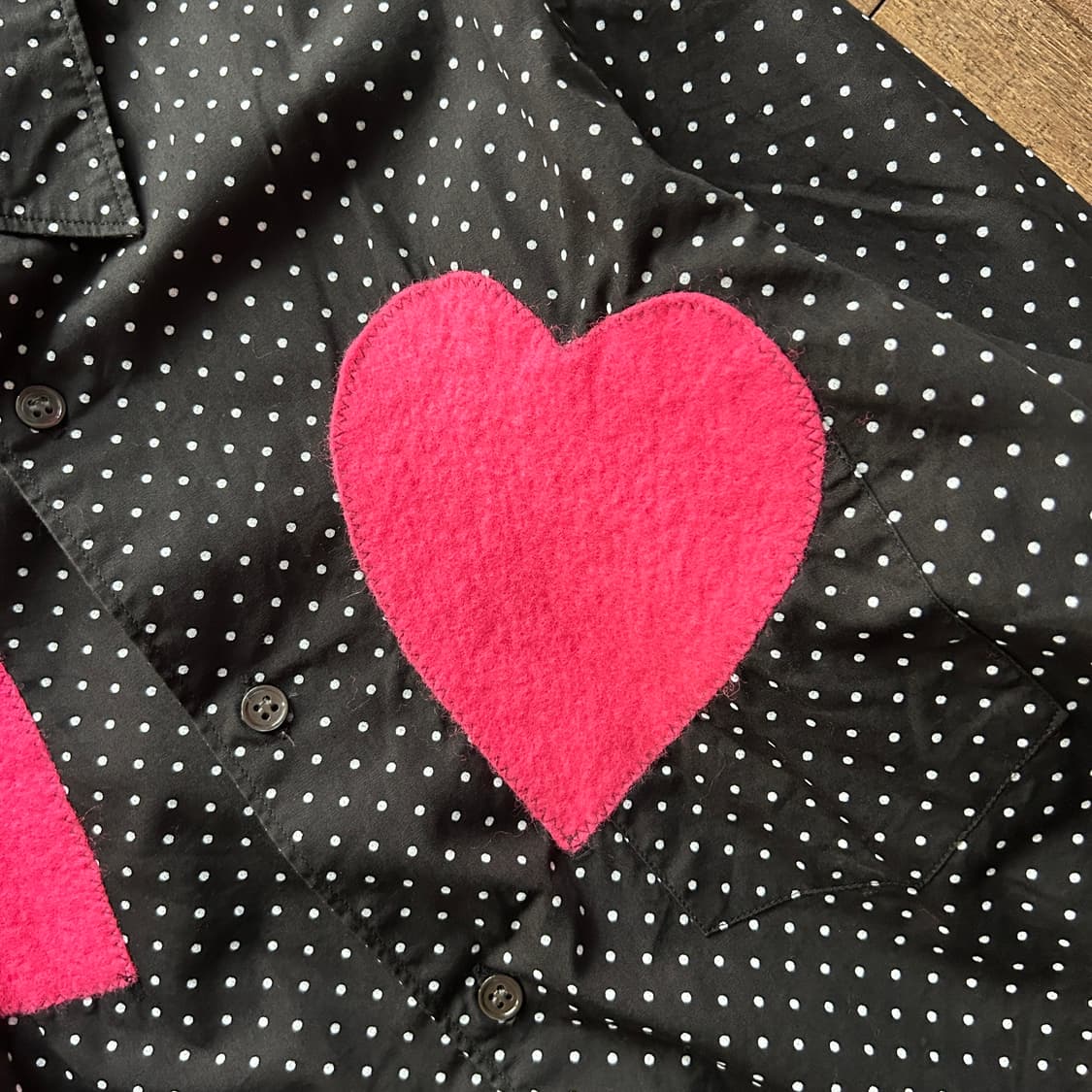 Heart Felt Stitched Dot Shirts 상품이미지4