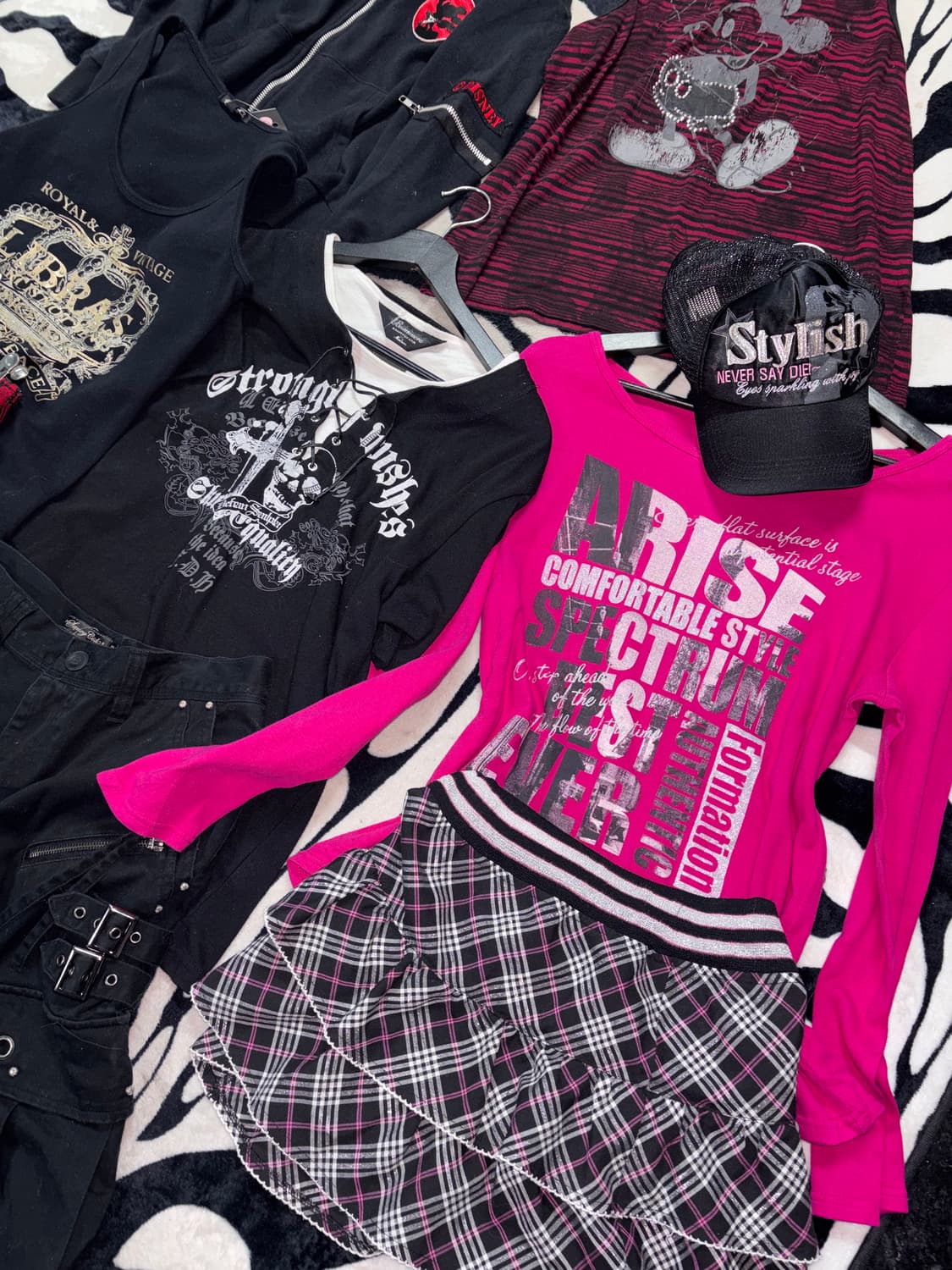 y2k 핫핑크 롱슬리브 티셔츠 상품이미지7