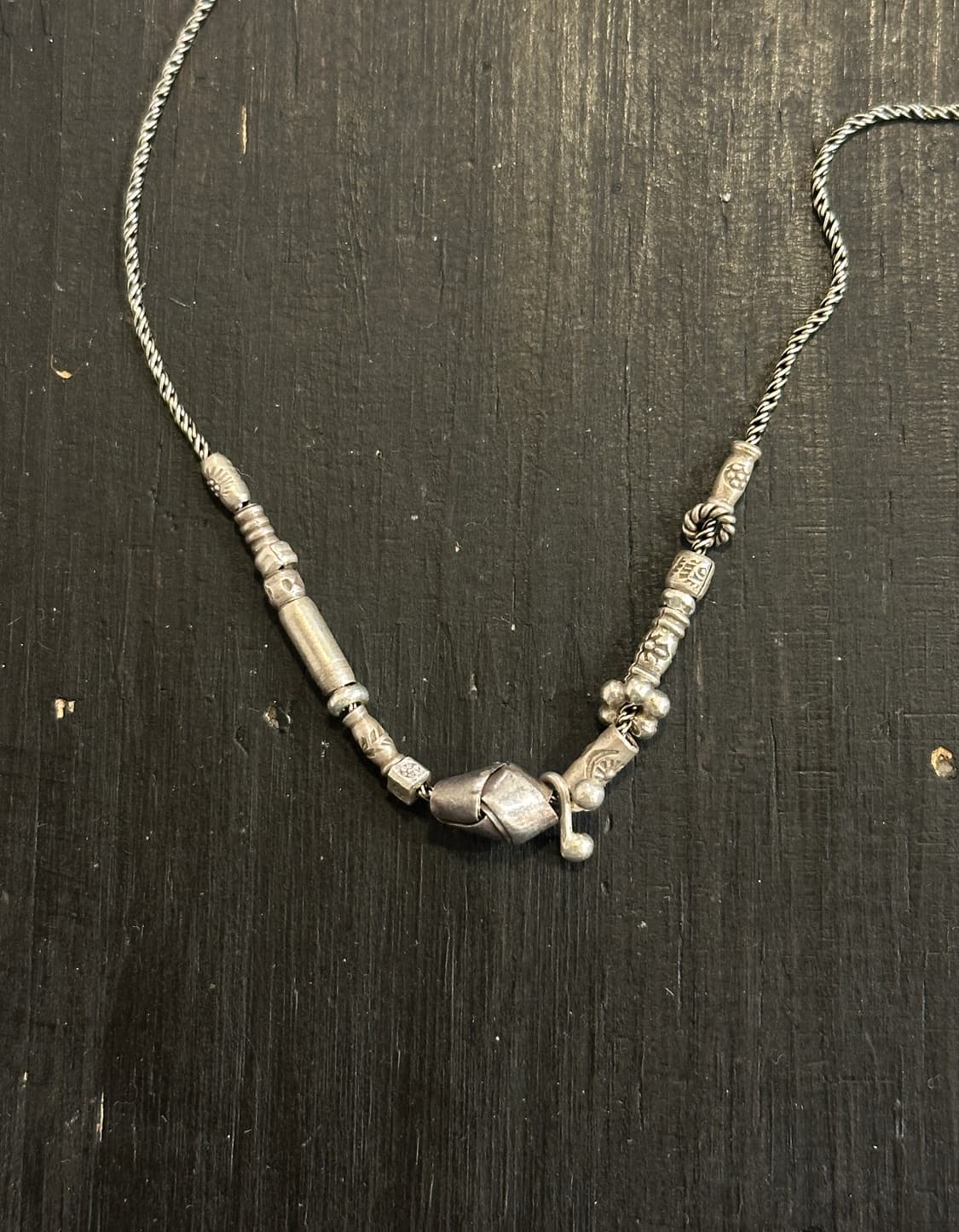 Musta karensilver mix Necklace 상품이미지1