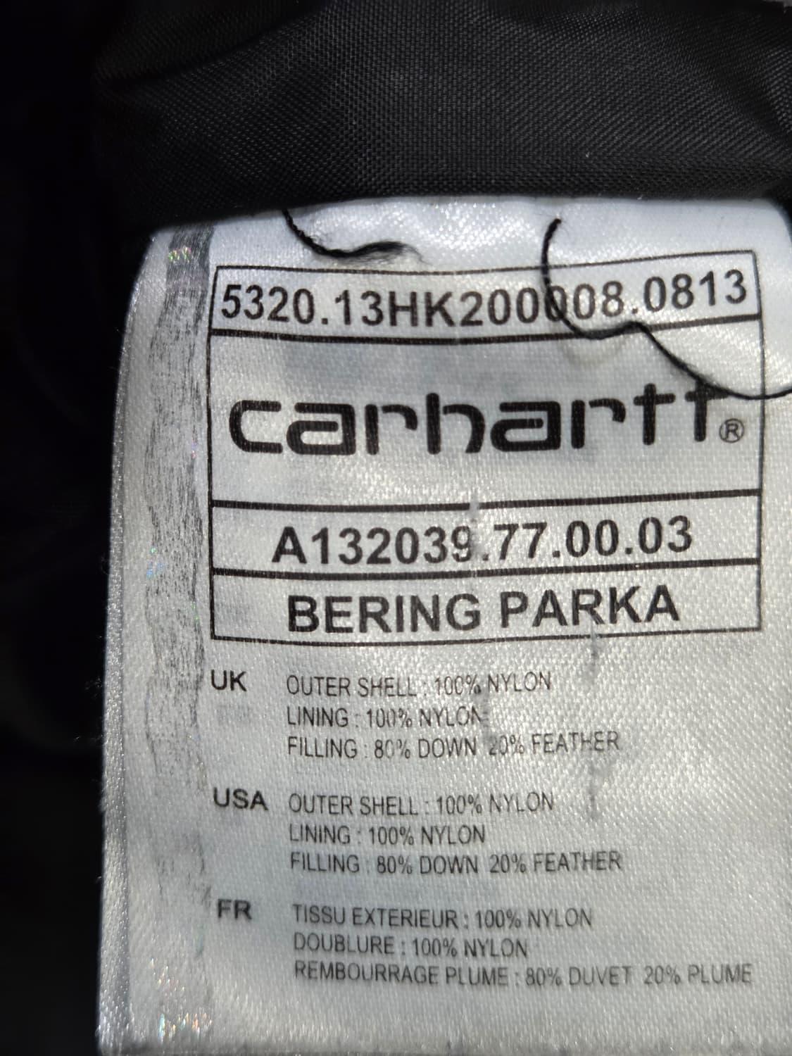 칼하트 네이비 후드 덕다운 패딩 점퍼 90 빵빵다운 폭신폭신다운 상품이미지3