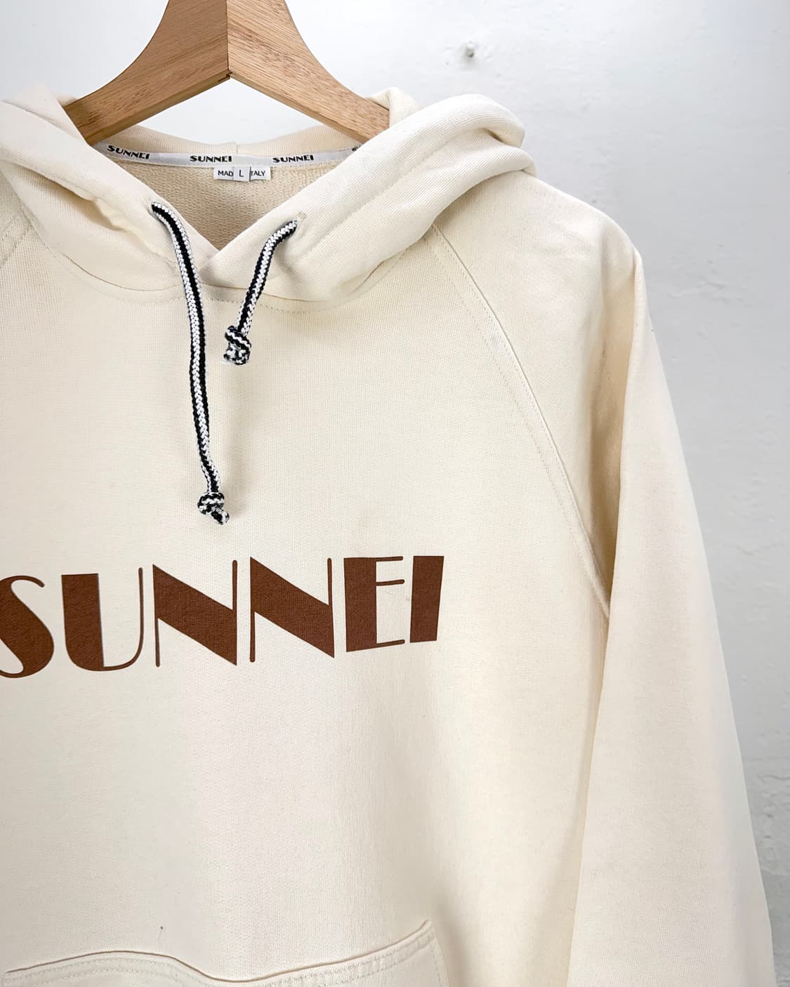 써네이 아이보리 빅 로고 후디 스웨트 셔츠 상품이미지3