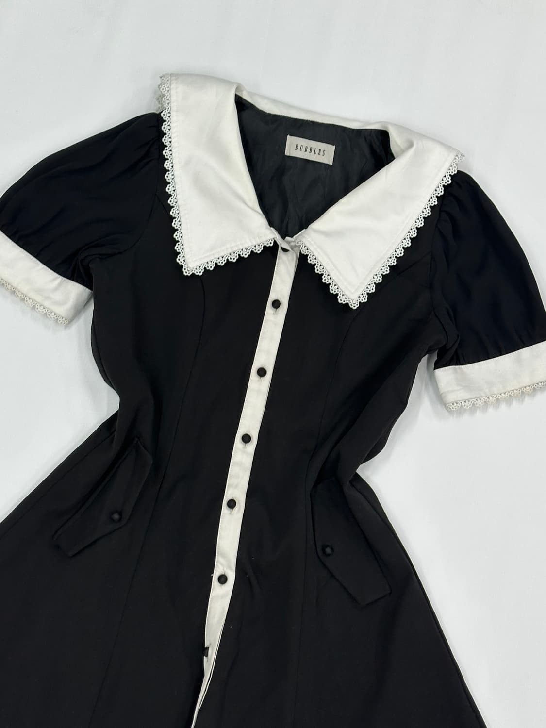 BUBBLES 지뢰계 레이스 미니원피스 플레어 양산형 공겜여주 고스로리 상품이미지5