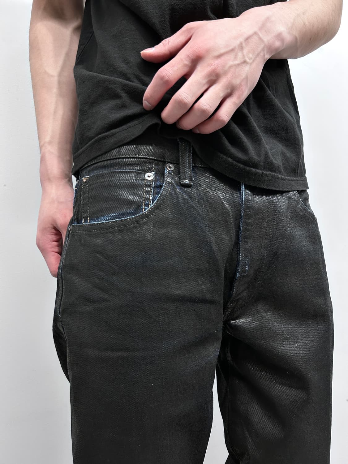 Dania 하드 코팅 데님 팬츠 상품이미지1