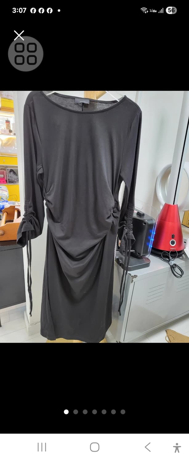 초특가세일!! 새제품!!부들부들 블랙 롱 슬리브 원피스 블랙.카키 상품이미지1