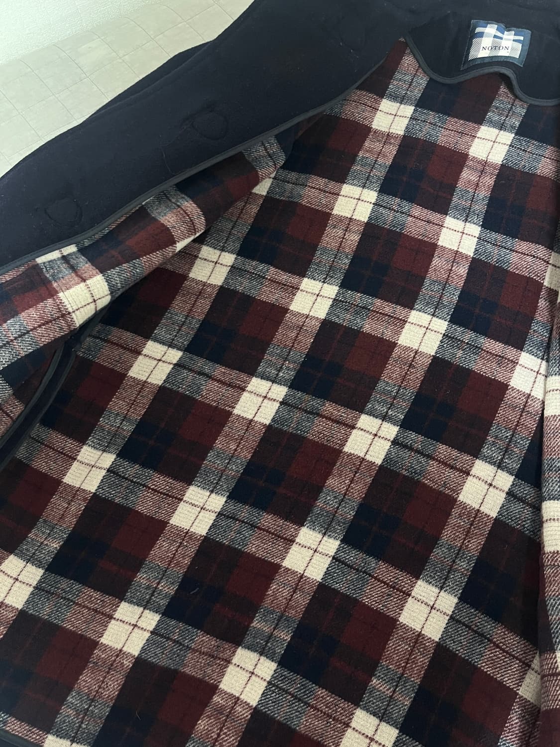 NOTON 노튼 떡볶이 코트 L 네이비 하프코트 상품이미지2