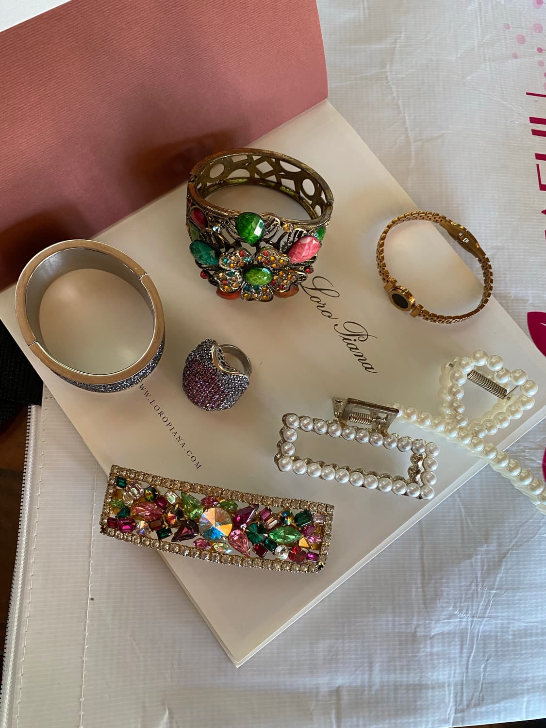 빈티지 뱅글 팔찌 헤어핀 반지 일괄 상품이미지1