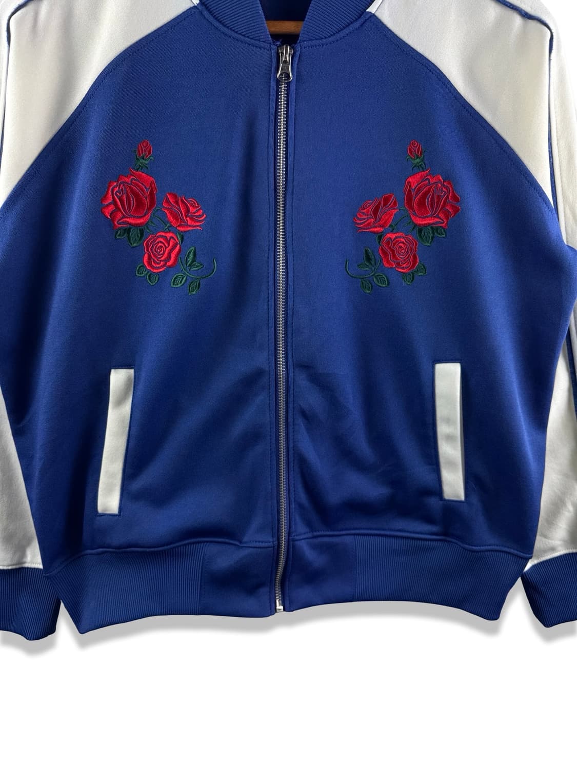 JPN 로즈자수 블루 트랙탑져지3005 상품이미지4