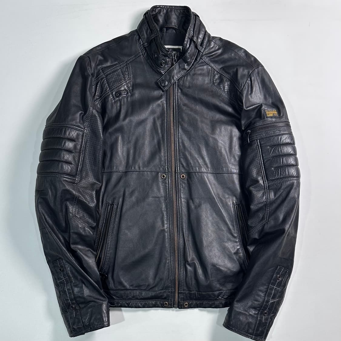 지스타 로우 가죽 바이커 자켓 상품이미지1