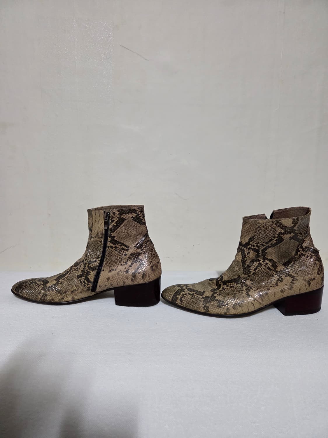미라드 빈티지 수제화 파이톤 무늬 웨스턴 부츠 280mm 상품이미지3