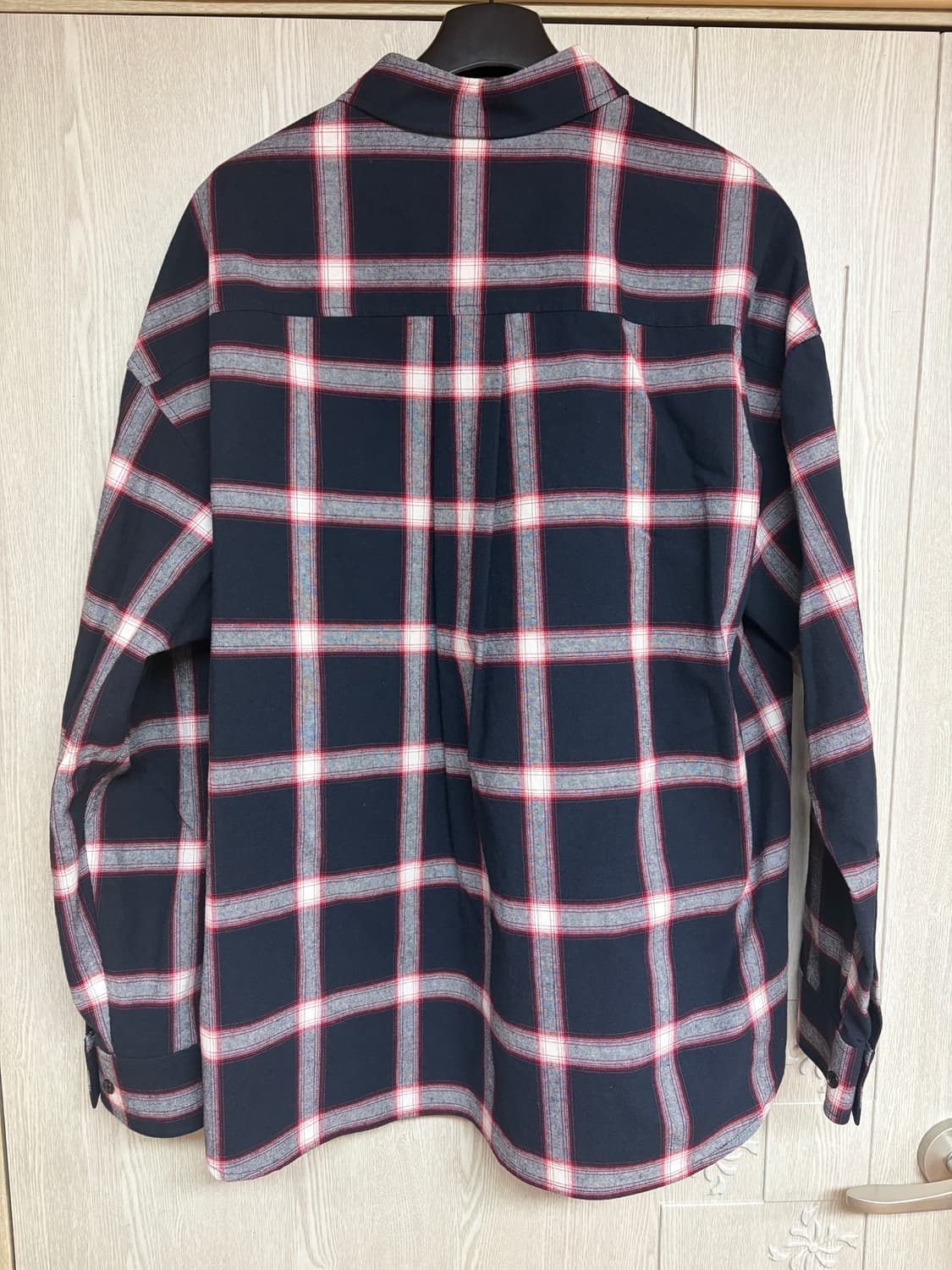 48) 준지 코튼 루즈핏 클래식 셔츠 레드 상품이미지2