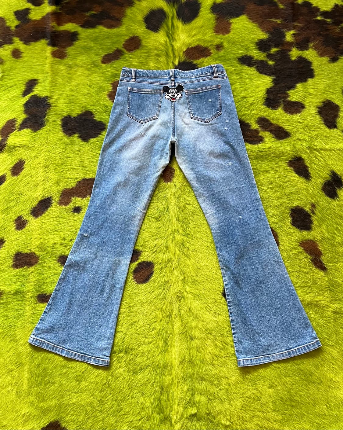 Mickey Hip Patch Boots-cut Denim Jeans 상품이미지5