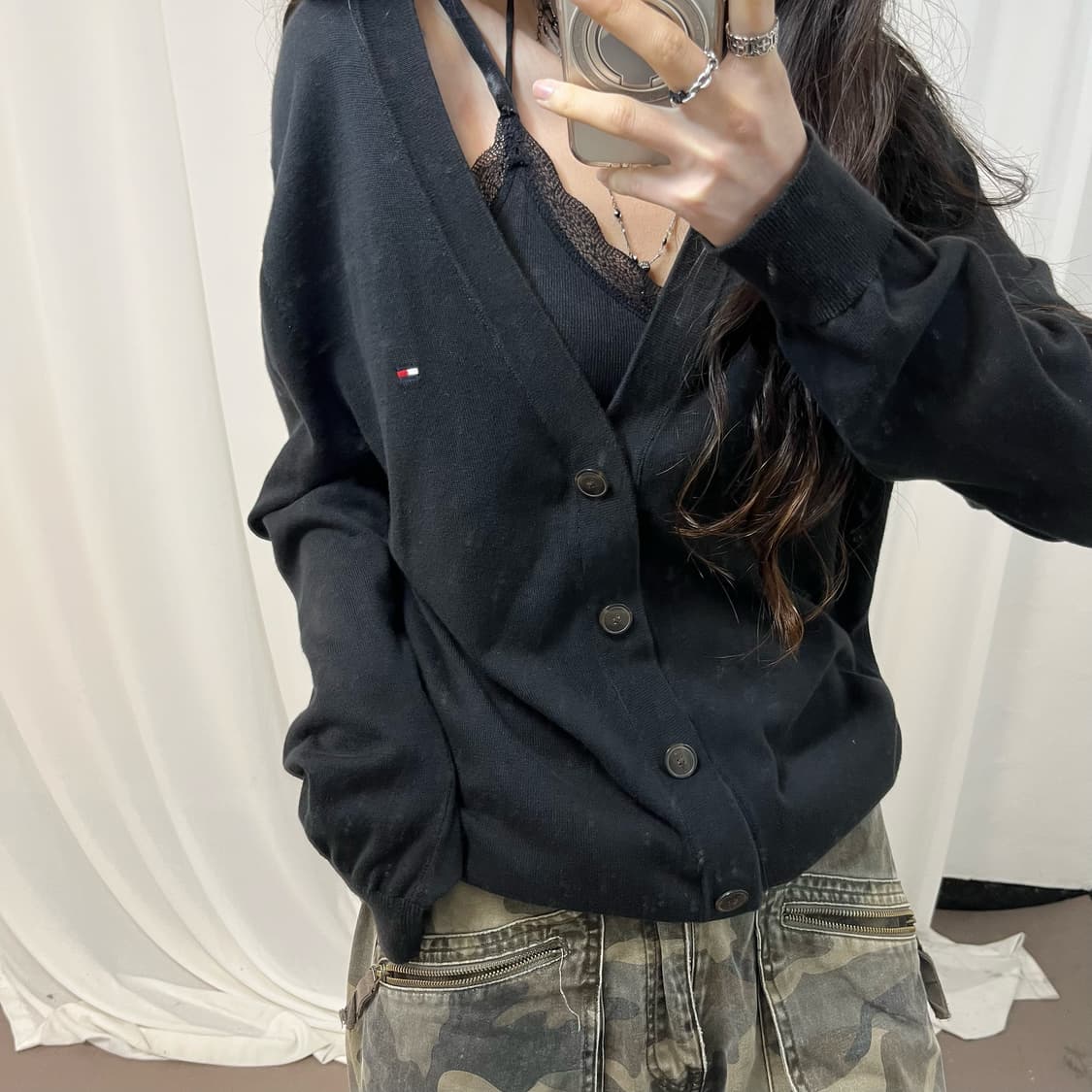 Tommy Hilfiger Black Cardigan 상품이미지3