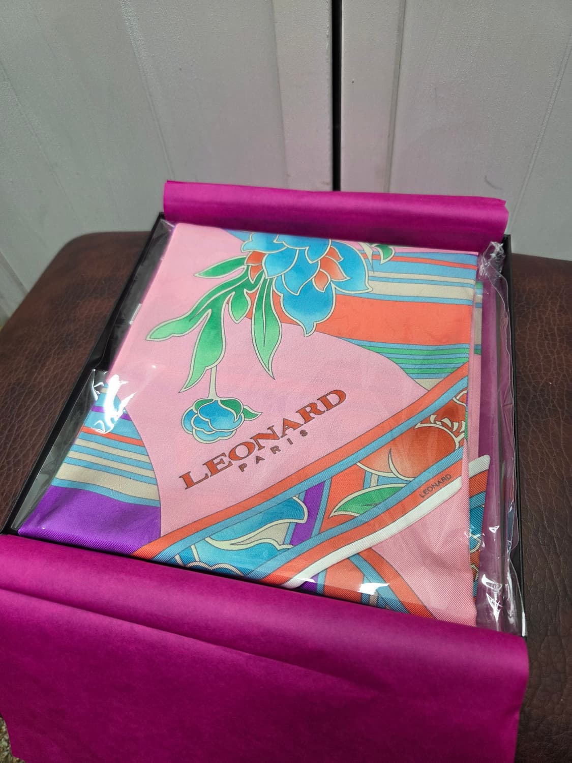 레오나드 실크 스카프 새제품 상품이미지5