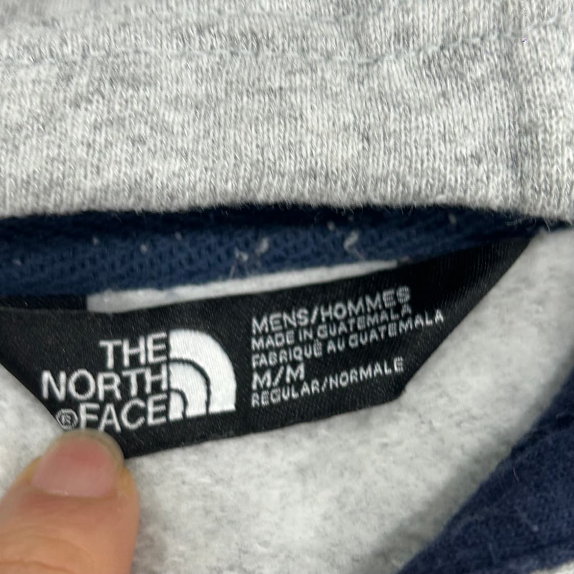 The north face 노스페이스 네이비 빅로고 그레이후드티 상품이미지5