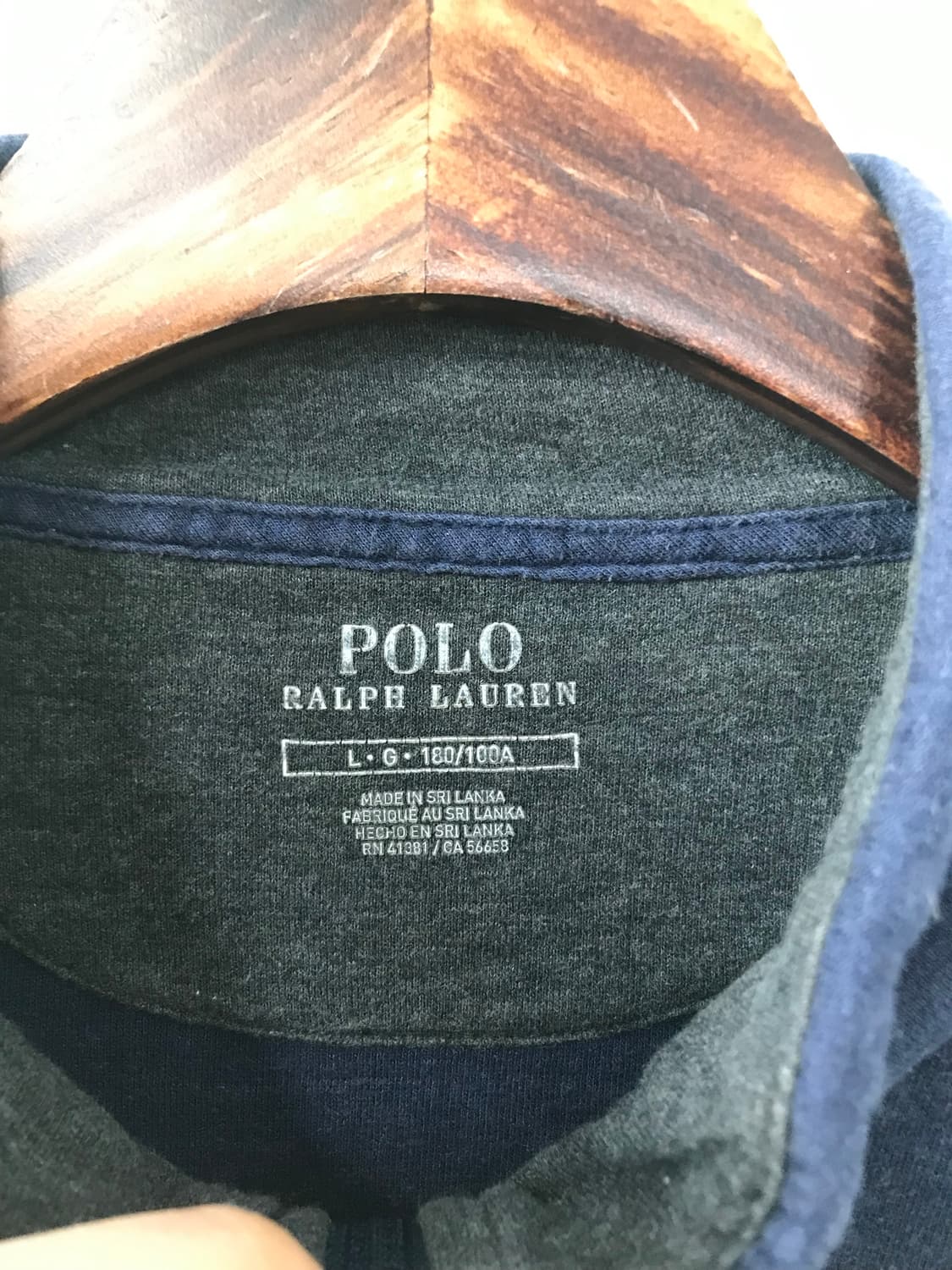 폴로 랄프로렌 네이비 반집업 맨투맨 상품이미지5