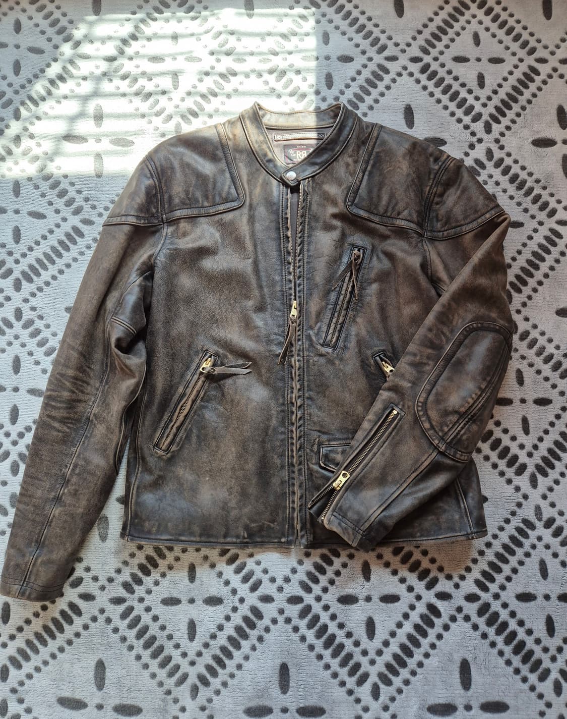 rrl 더블알엘 슬림핏 모토 레더 가죽 자켓 상품이미지5