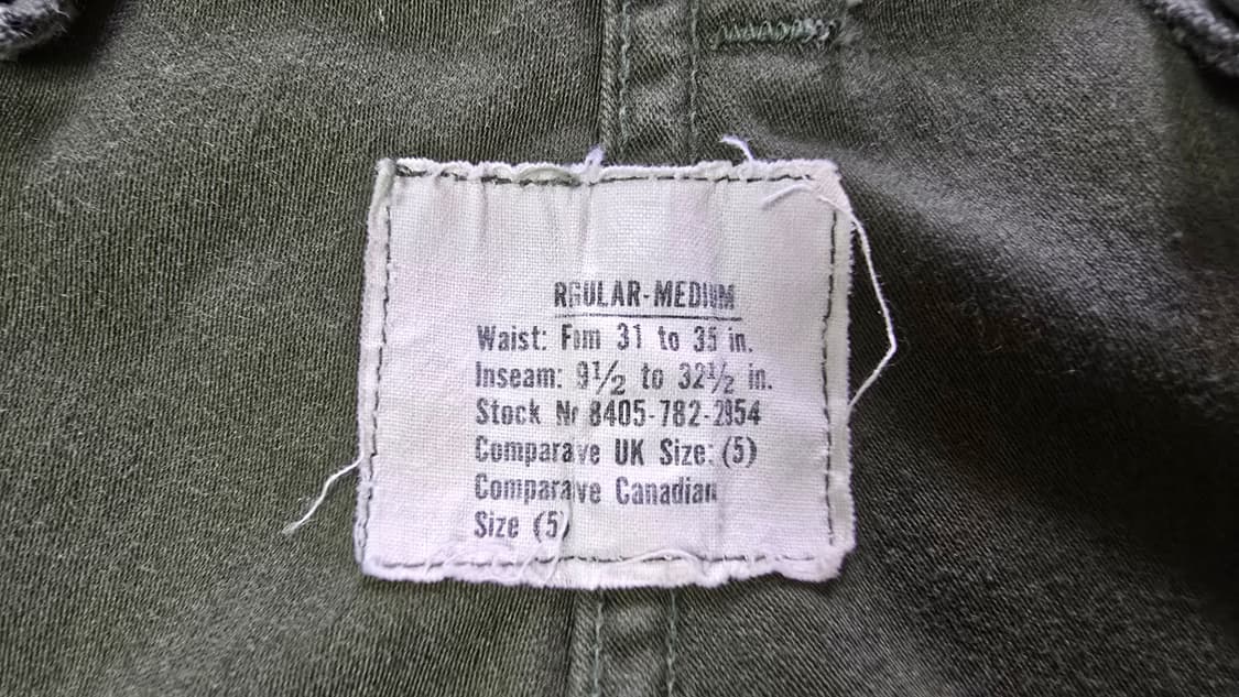 민트급 67년 오리지널 1세대 은색지퍼 M65 Trousers 카고팬츠 상품이미지6