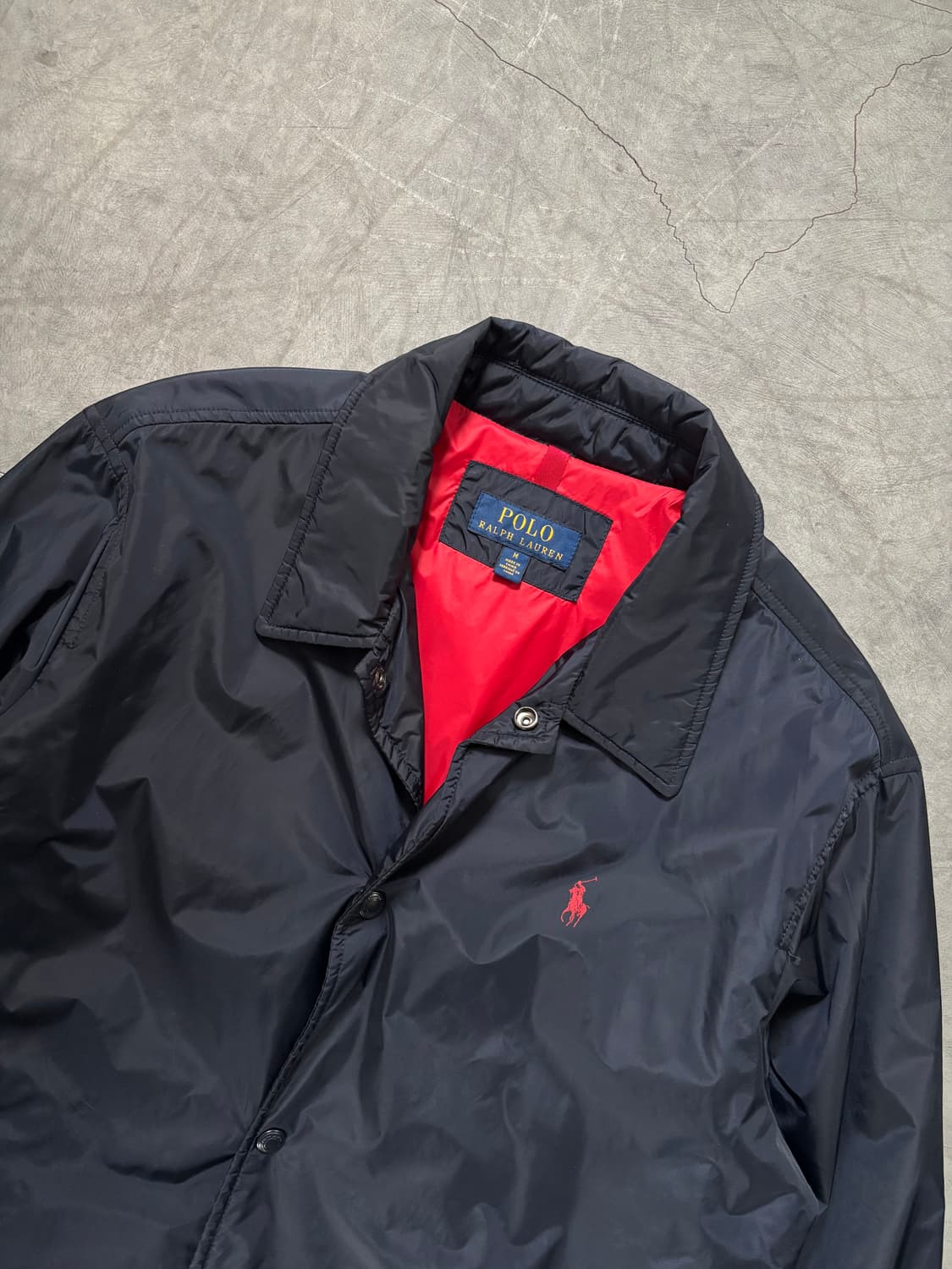 Polo 폴로 랄프로렌 신형라벨 네이비컬러 엠브로이드 코치 자켓 상품이미지3