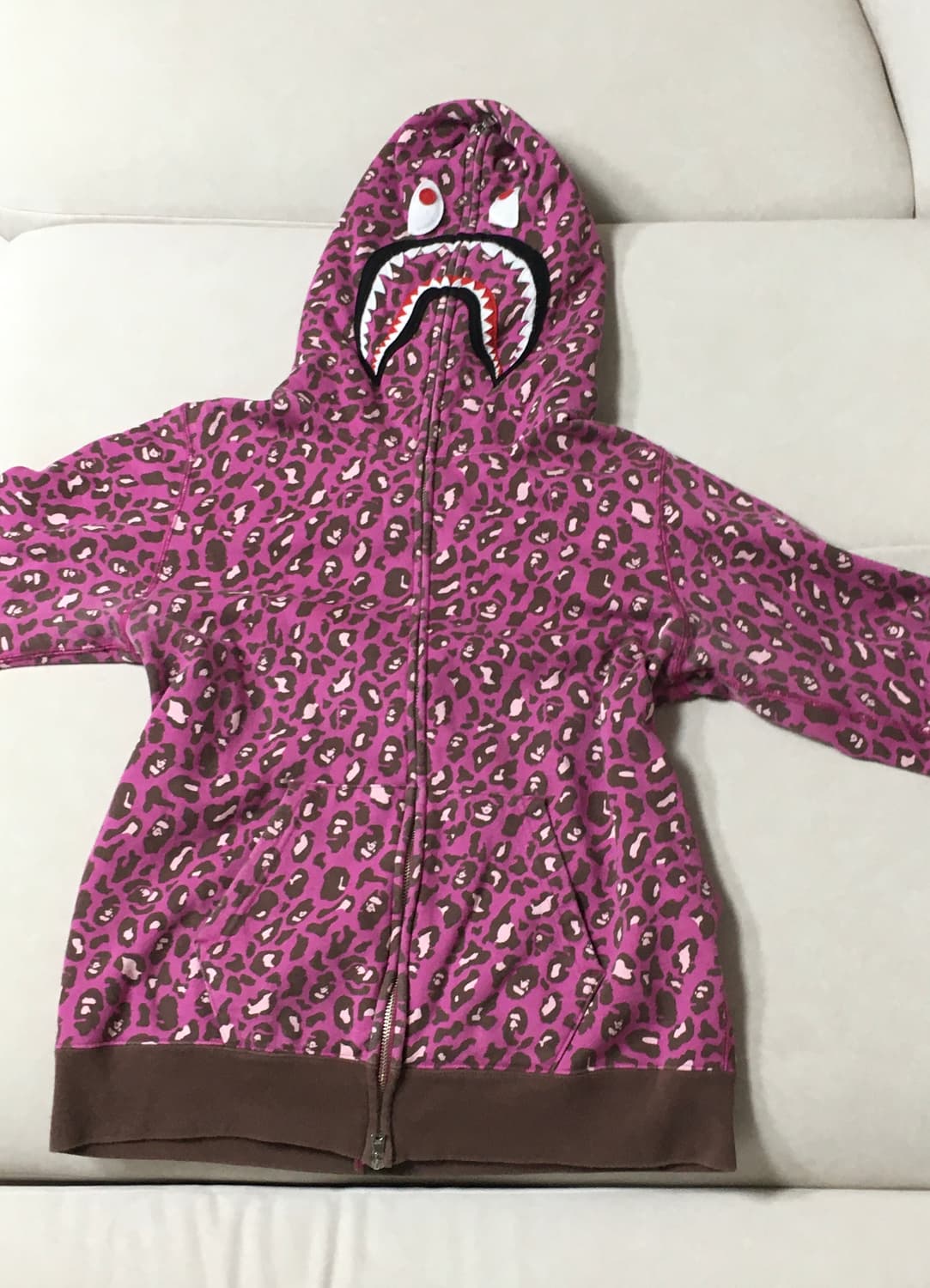 Bape 베이프 레오파드 핑크 후드집업 뉴진스 해린 히메 오네 갸루 상품이미지2