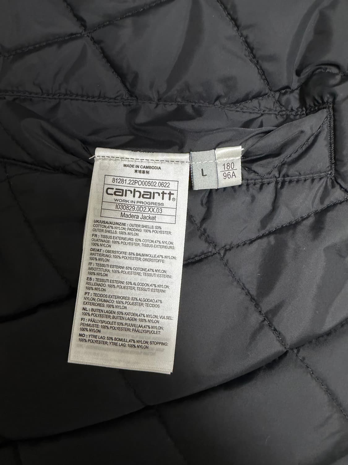 칼하트 WIP 마데라 리버시블 자켓 블랙 상품이미지6