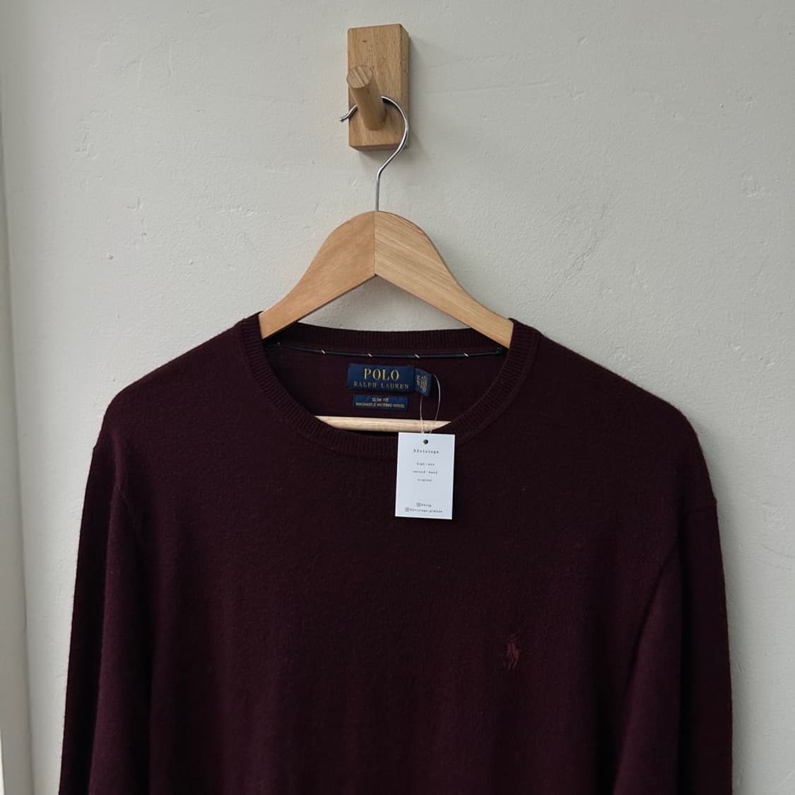 16590- 폴로 랄프로렌 버건디 울 니트 (메리노 울) 상품이미지1