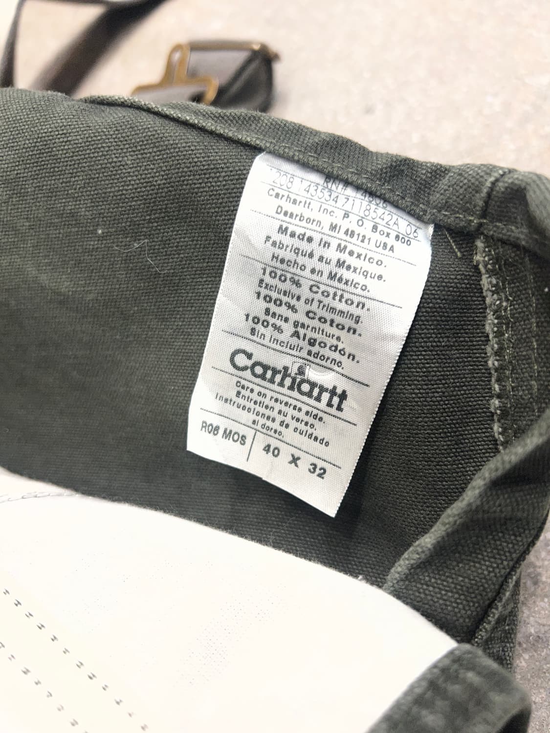 00’s 칼하트 더블니 오버롤 모스그린 상품이미지9