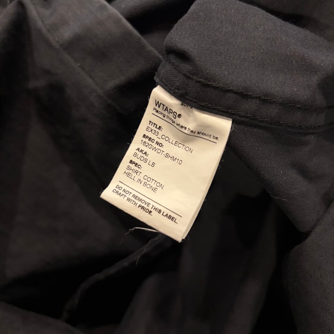 [2] 더블텝스 WTAPS 블랙 워크 셔츠 긴팔 남방 D522 상품이미지8