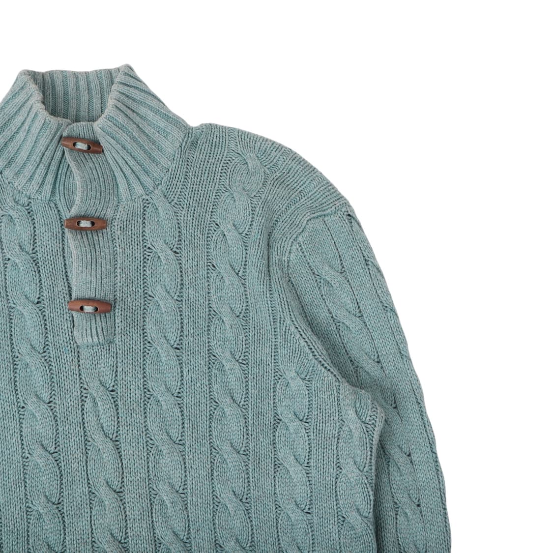 폴로 랄프로렌 민트 토글폴라 실크 케이블 니트 상품이미지3