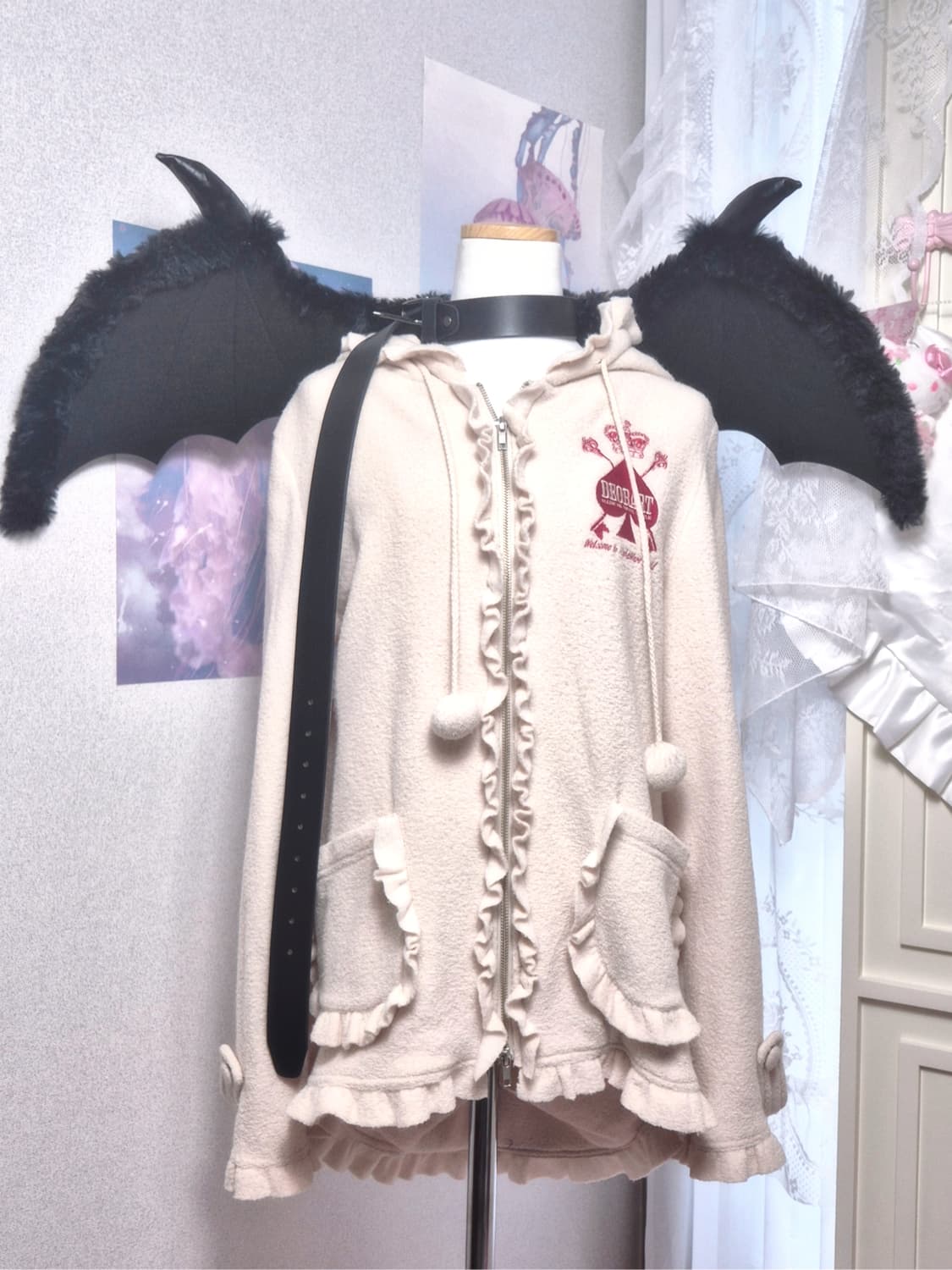 Deorart 악마 후드 네코미미 폼폼 고딕 투웨이 히메갸루 헤이세이 상품이미지1